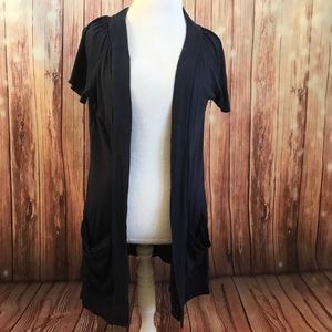 Splendid short sleeve cardigan with pockets